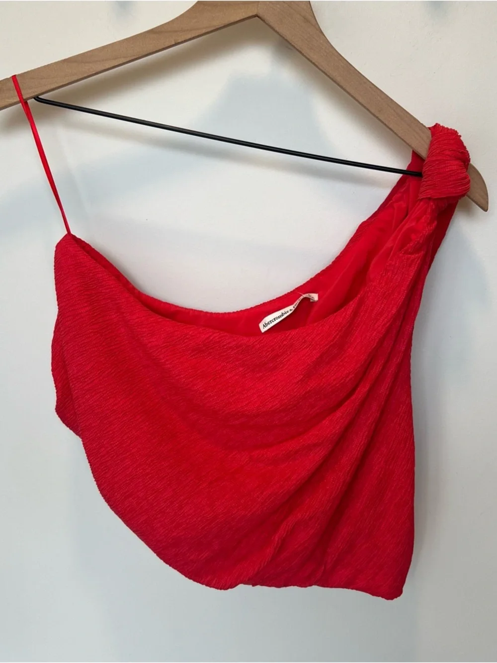 NWT Abercrombie & Fitch Women's Two Piece Red One-Shoulder Maxi Skirt Set - L
